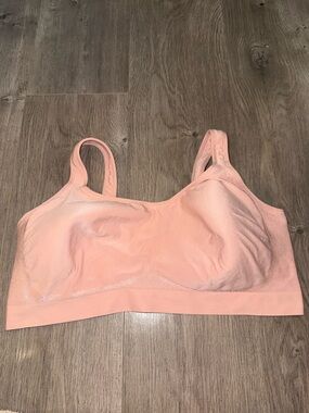 Seamless Light Pink Wireless Bra 3XL